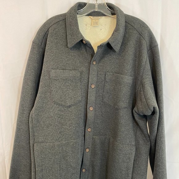 Duluth Trading Gray Long Sleeve Sherpa Lined Sweater Jacket NWOT Men's Size L - Picture 12 of 12